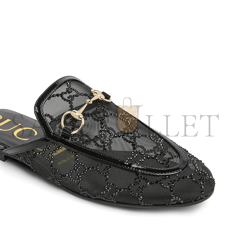GUCCI WOMEN'S GG CRYSTAL PRINCETOWN SLIPPER 835484